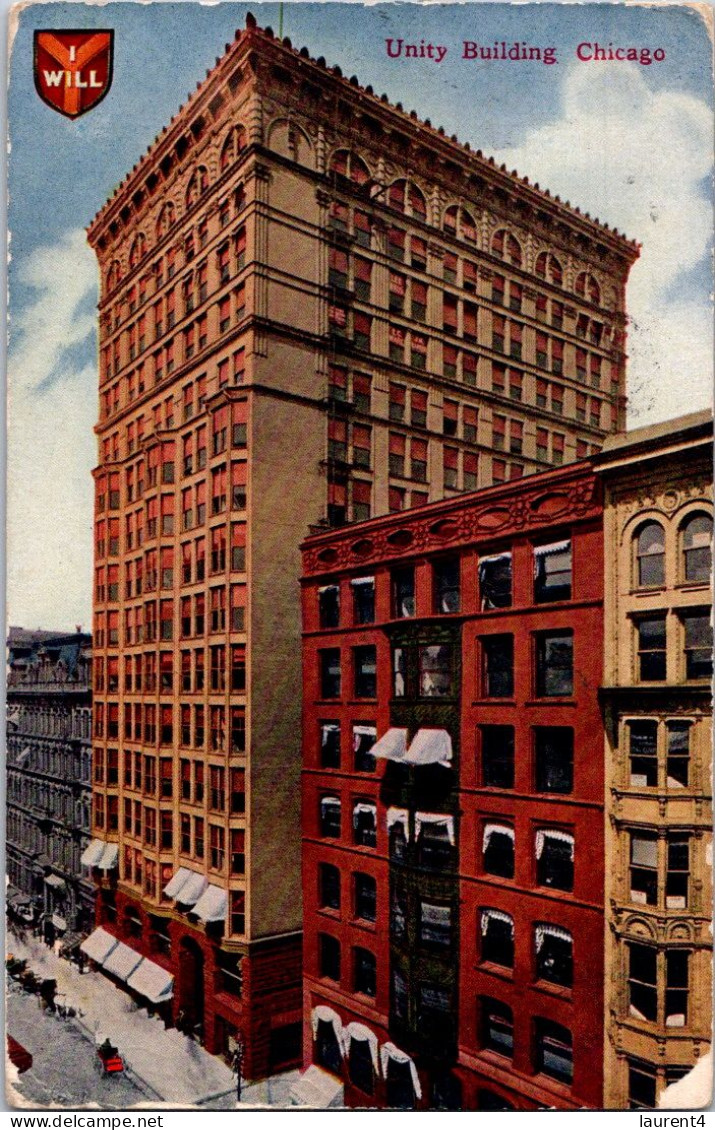 28-4-2023 (3 Z 16) VERY OLD - Posted 1910 - Chicago Unity Building - Chicago