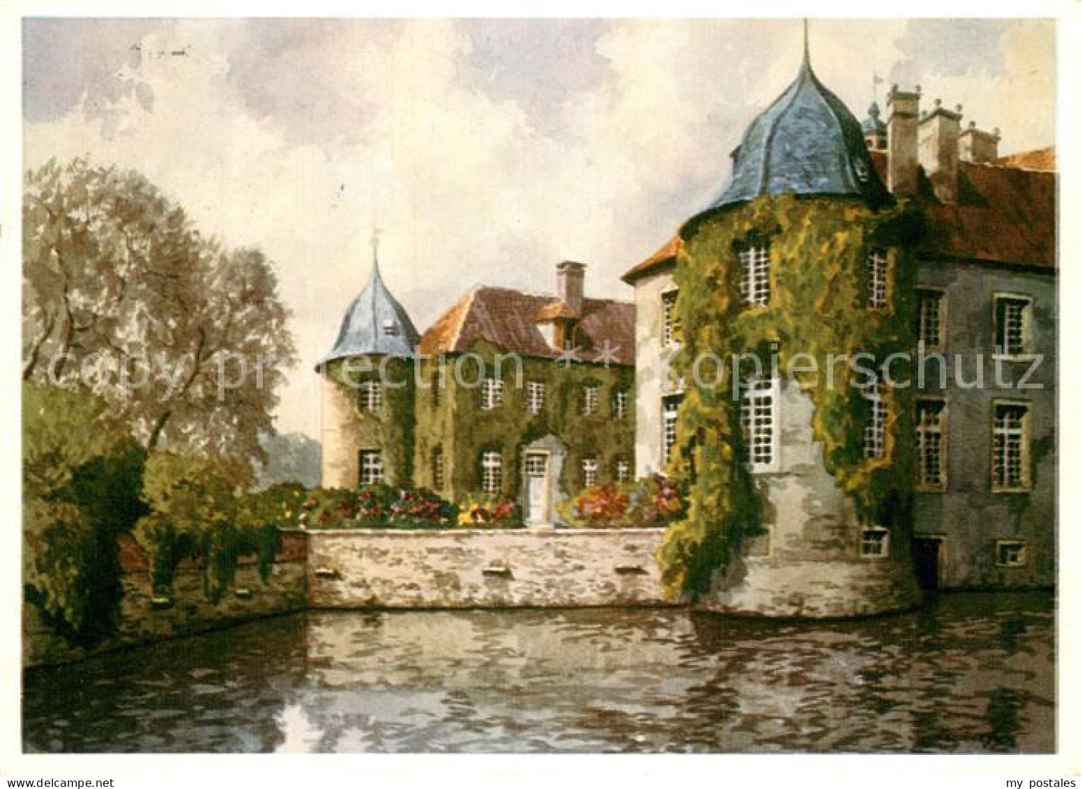 73783466 Ittlingen Schloss Ittlingen Aquarell Ittlingen - Sonstige & Ohne Zuordnung