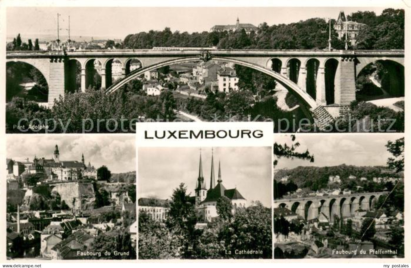 73783388 Luxembourg__Luxemburg Pont Adolphe Faubourg Du Grund La Cathedrale Faub - Sonstige & Ohne Zuordnung