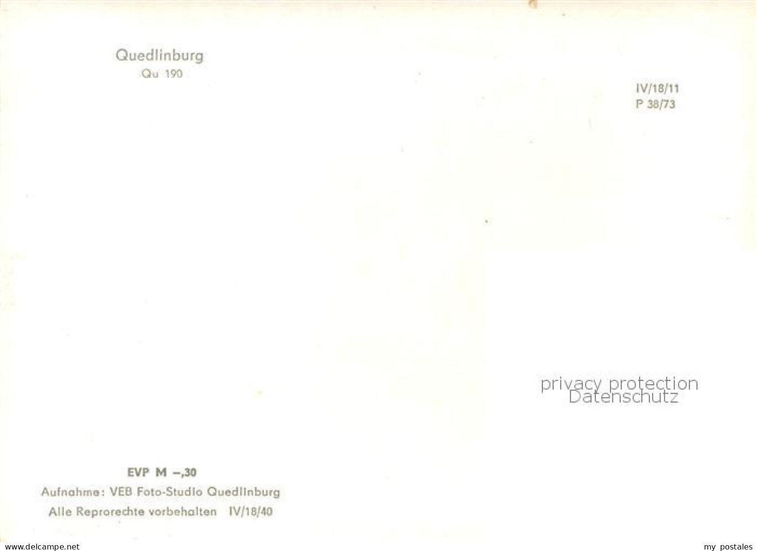 73783033 Quedlinburg Schloss Quedlinburg - Autres & Non Classés