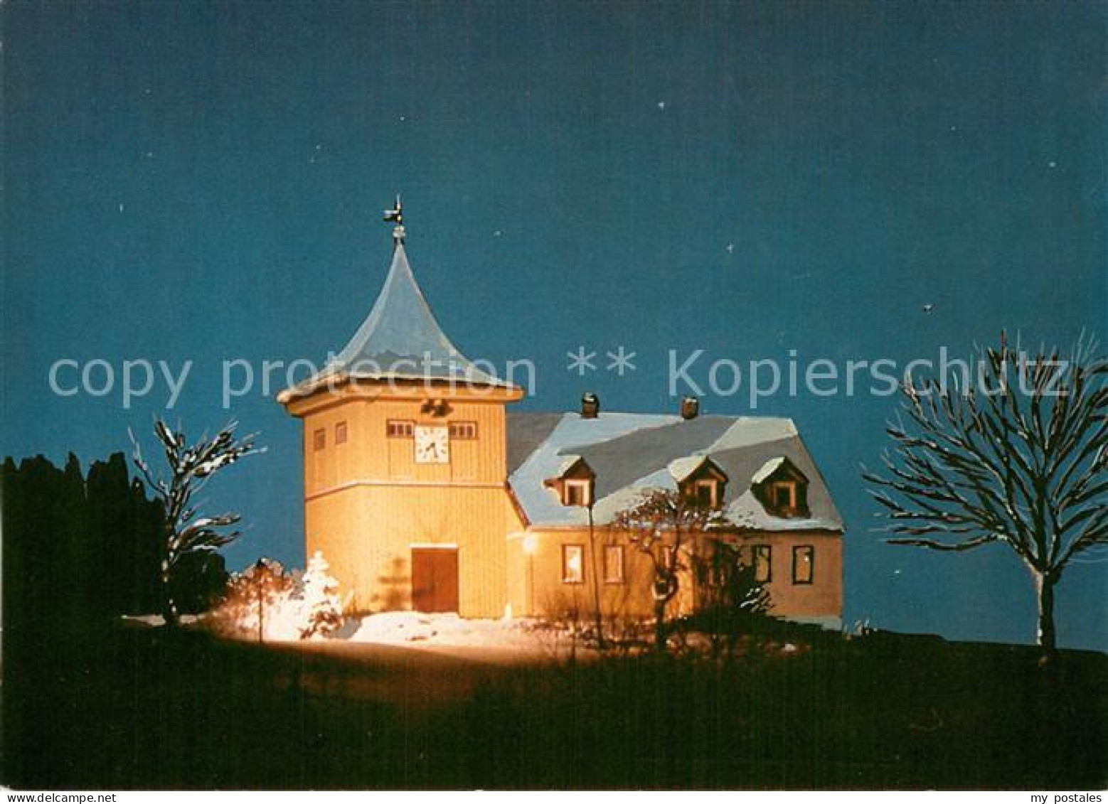 73782790 St Andreasberg Harz Glockenturm In Winternacht St Andreasberg Harz - St. Andreasberg