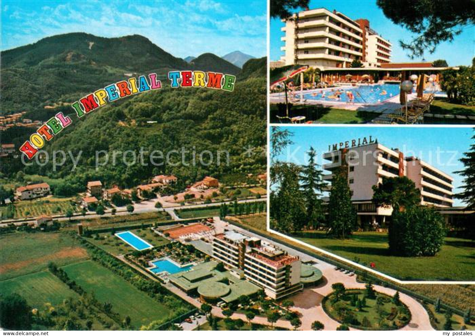 73782694 Montegrotto Terme IT Hotel Imperial Terme Swimming Pool Luftbild  - Andere & Zonder Classificatie