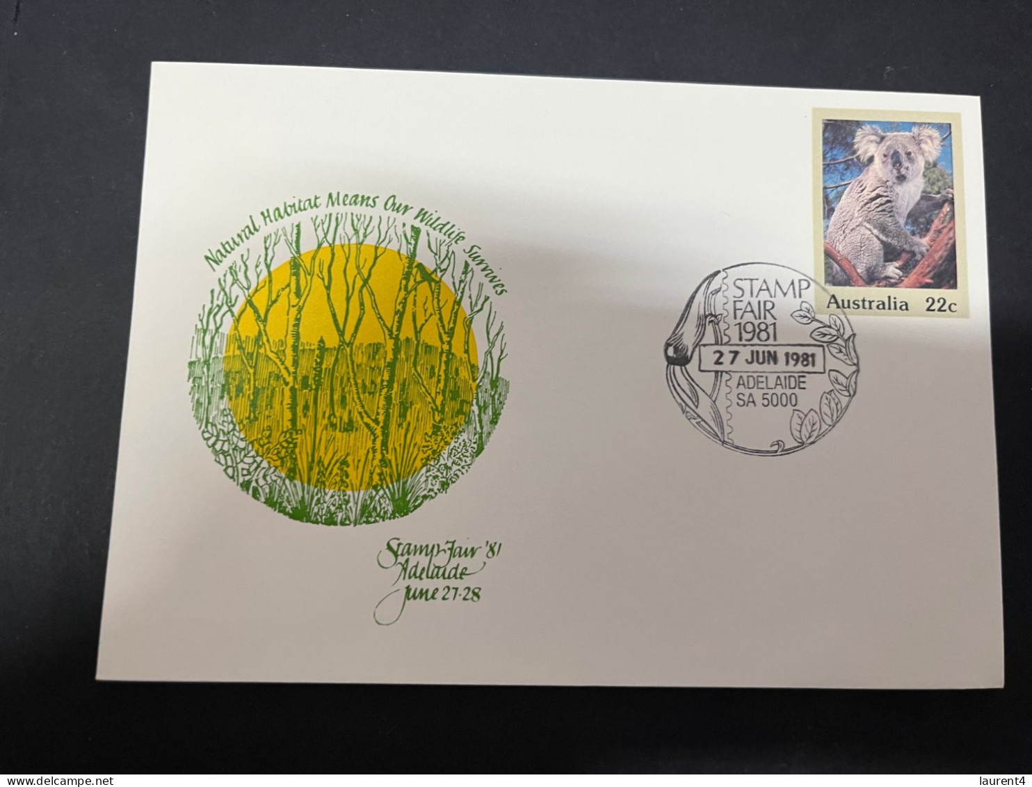 28-4-2024 (3 Z 19) Australia FDC - 1981 - Adelaide Stamps Fair (3 Cover) - Omslagen Van Eerste Dagen (FDC)