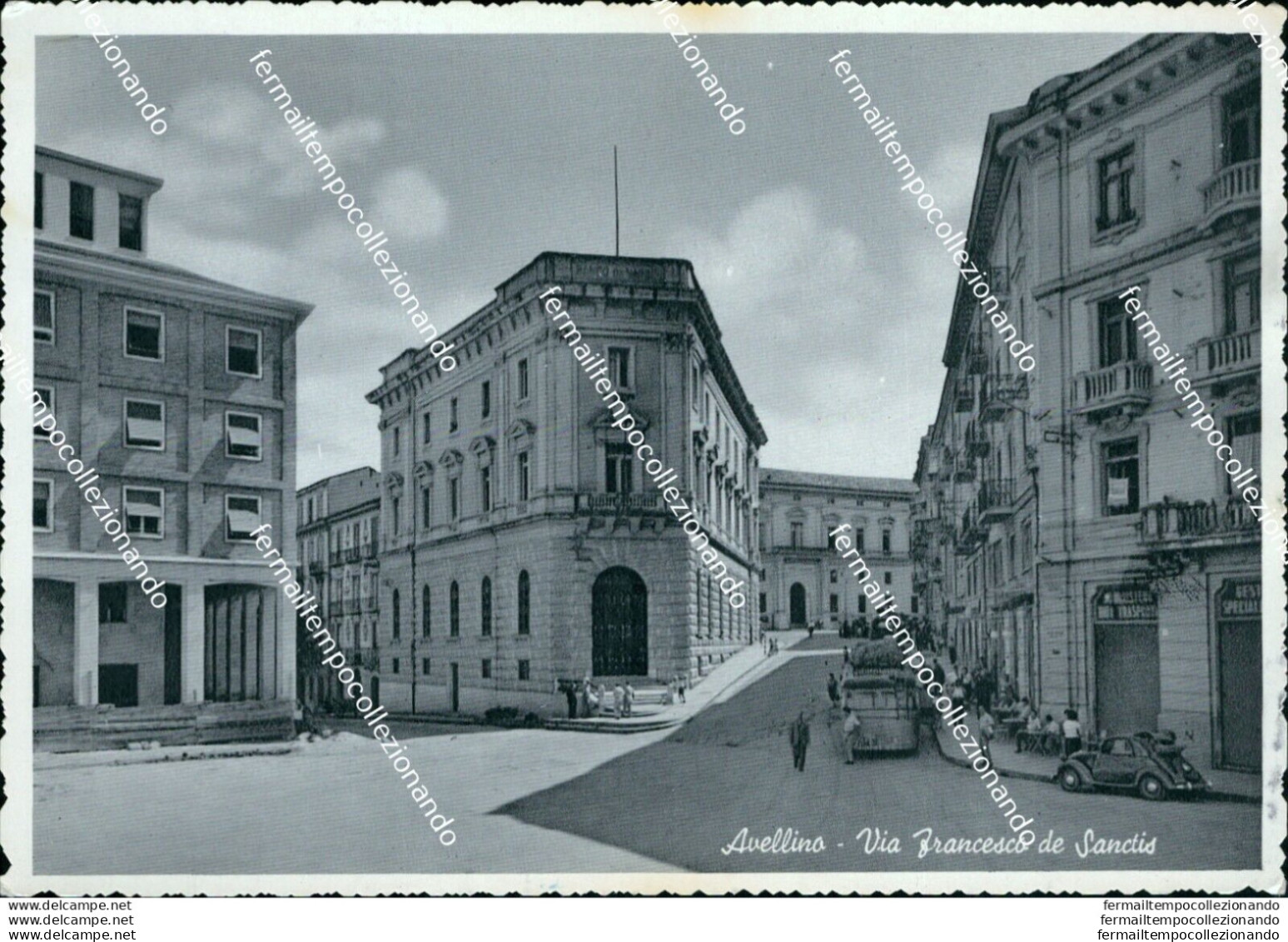 Bg564 Cartolina Avellino  Citta' Via Francesco De Sanctis - Avellino