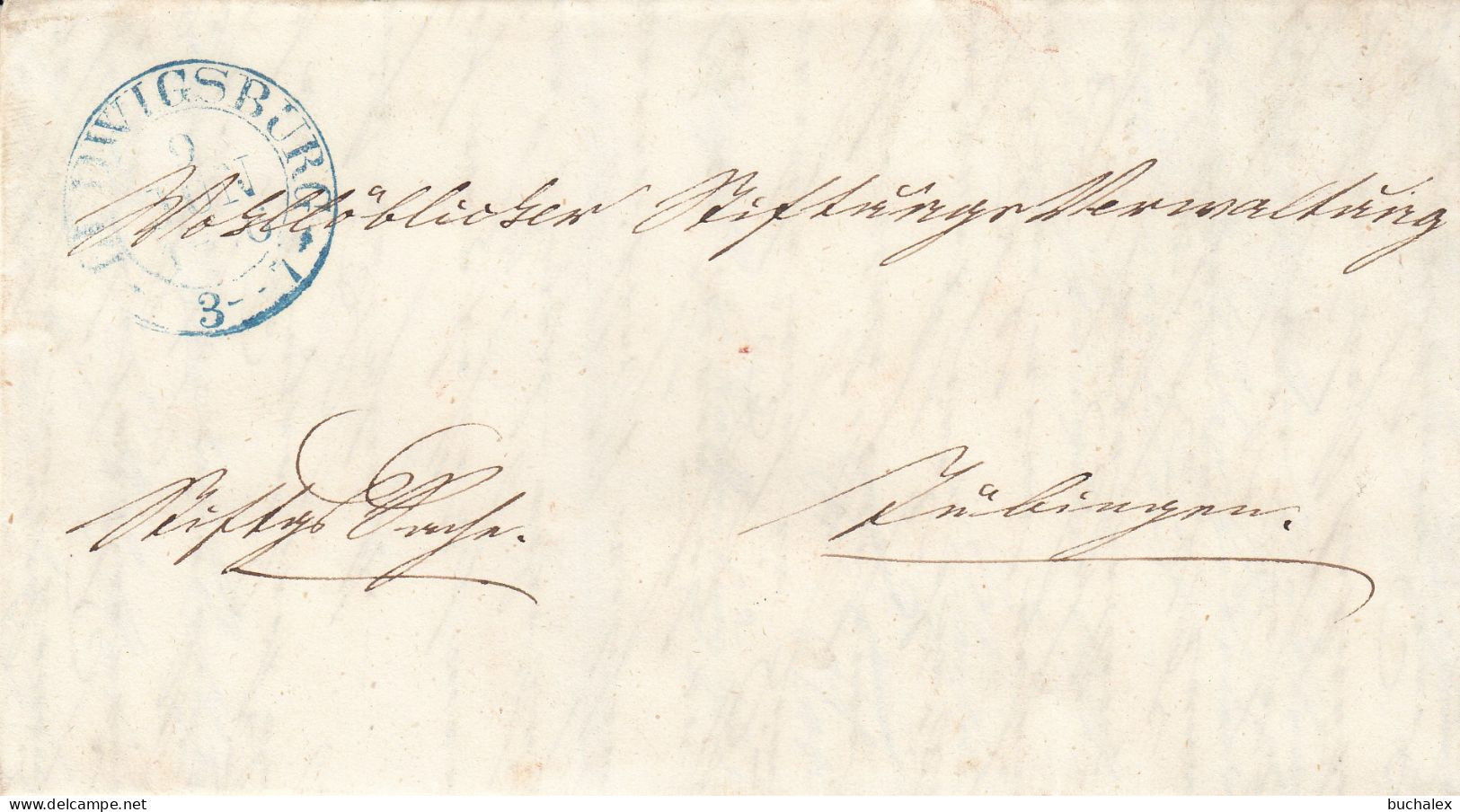 Vollständiger Vorphilabrief - 1846 - Von Ludwigsburg Nach Tübingen - Prephilately