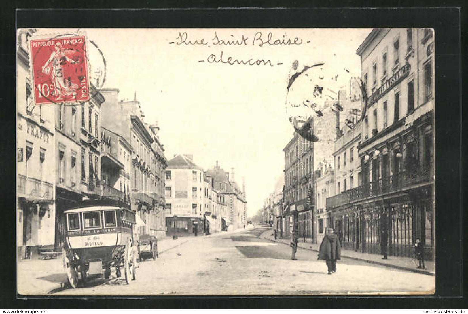 CPA Alencon, Rue Saint Blaise, Vue De La Rue  - Alencon