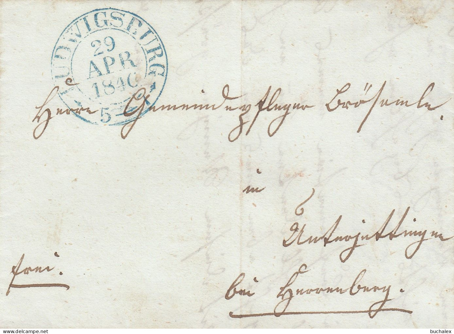 Vollständiger Vorphilabrief - 1846 - Von Ludwigsburg Nach Unterjettingen - [Voorlopers