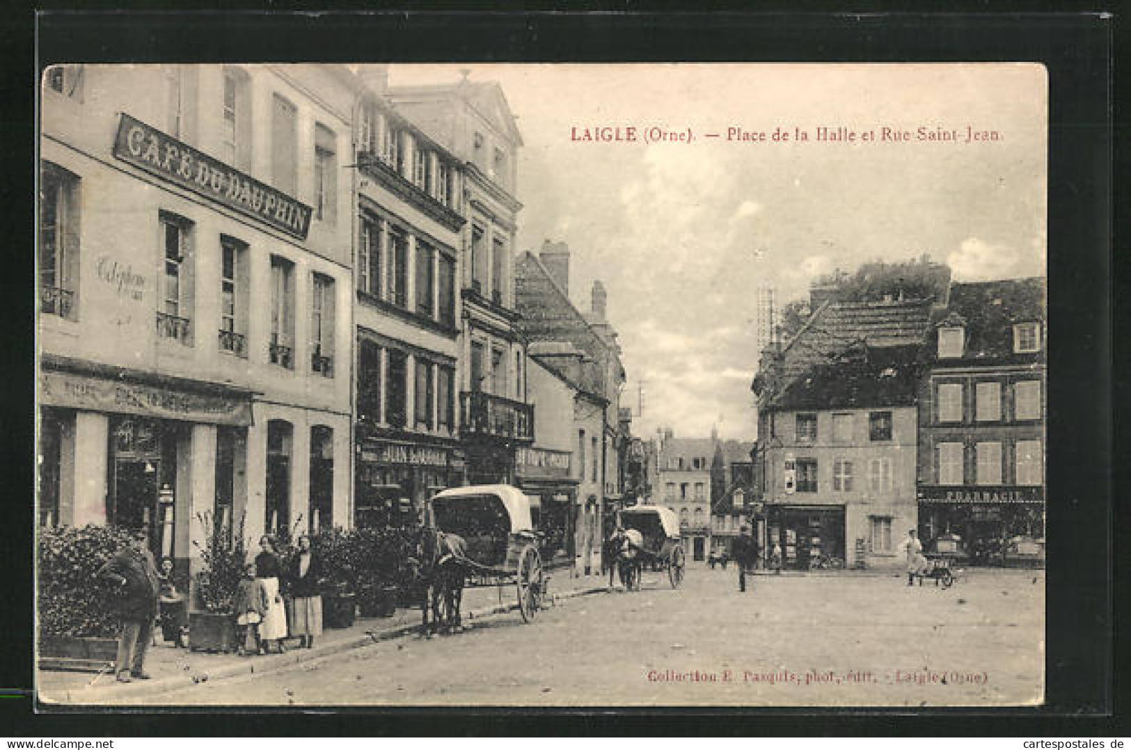 CPA Laigle, Place De La Halle Et Rue Saint-Jean  - Other & Unclassified