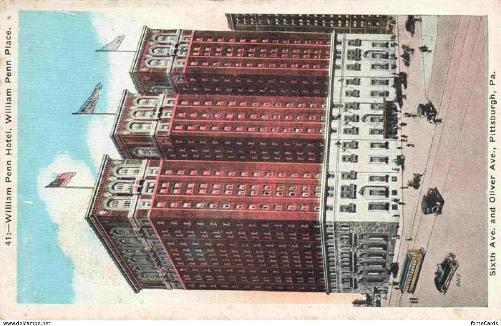 73973426 Pittsburgh_Pennsylvania_USA William Pen Hotel William Penn Place Litho - Other & Unclassified