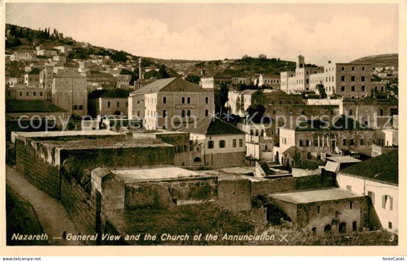 73803264 Nazareth Israel General View And The Church Of The Annunciation Nazaret - Israel