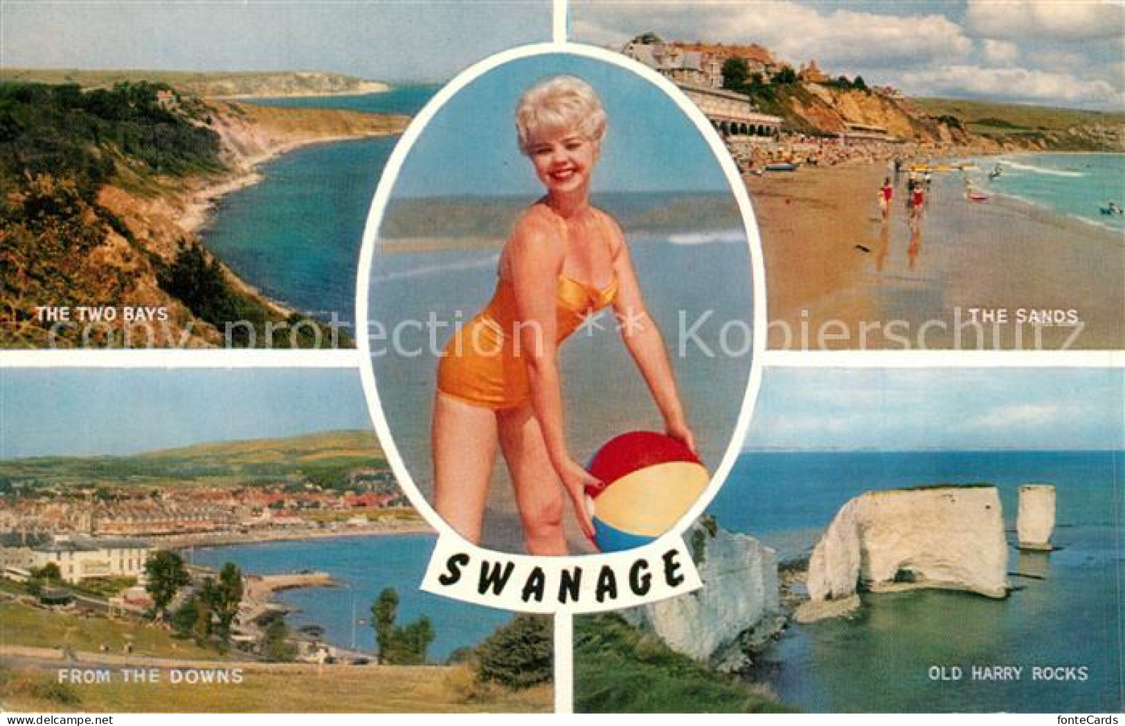 73573210 Swanage Purbeck Two Bays The Downs The Sands Old Harry Rocks Badenixe S - Andere & Zonder Classificatie