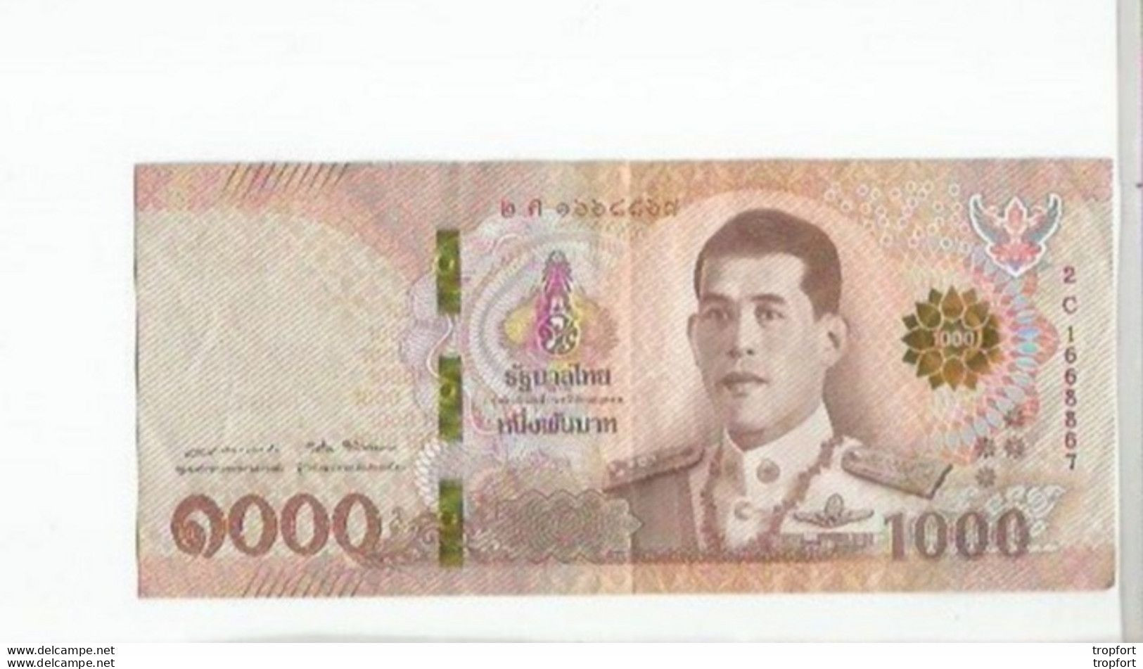 PG / BILLET 1000 BATHS THAILANDE NOUVEAU ROI Asie Siam King - Thaïlande