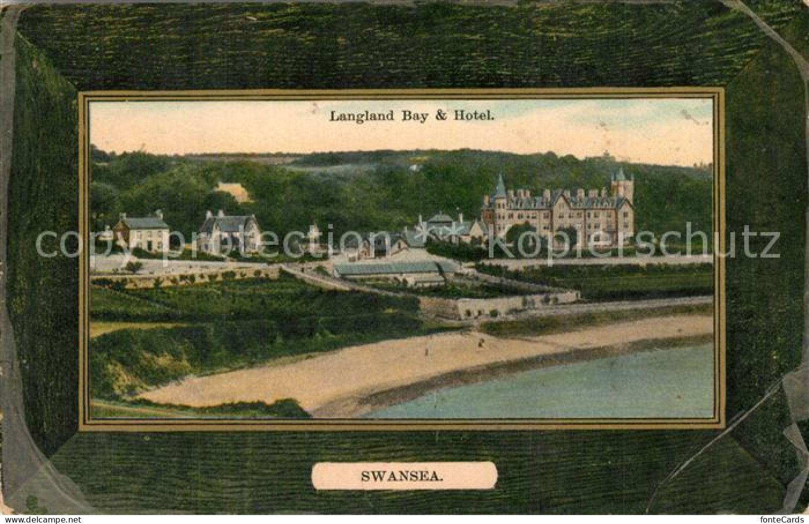 73560100 Swansea Langland Bay Und Hotel Swansea - Sonstige & Ohne Zuordnung