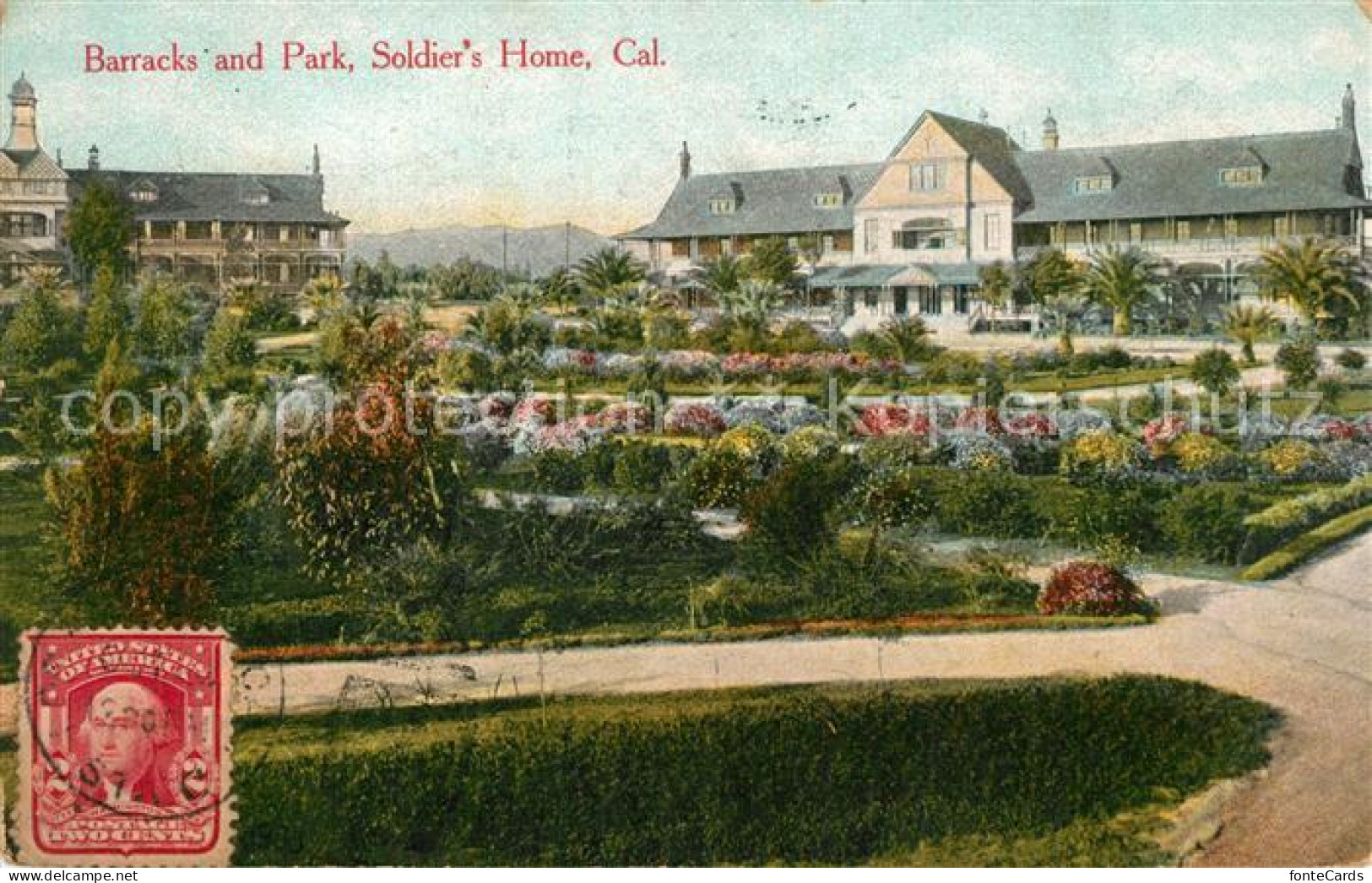 73545620 Los_Angeles_California Barracks And Park Soldiers Home - Other & Unclassified