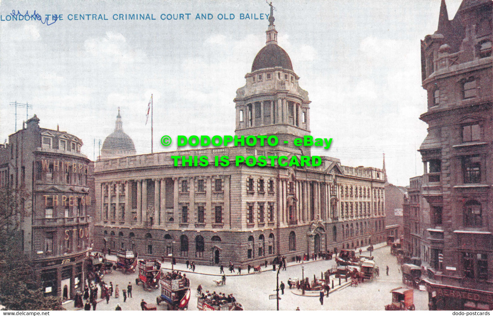 R534490 London. The Central Criminal Court And Old Bailey. Photochrom. Celesque - Sonstige & Ohne Zuordnung