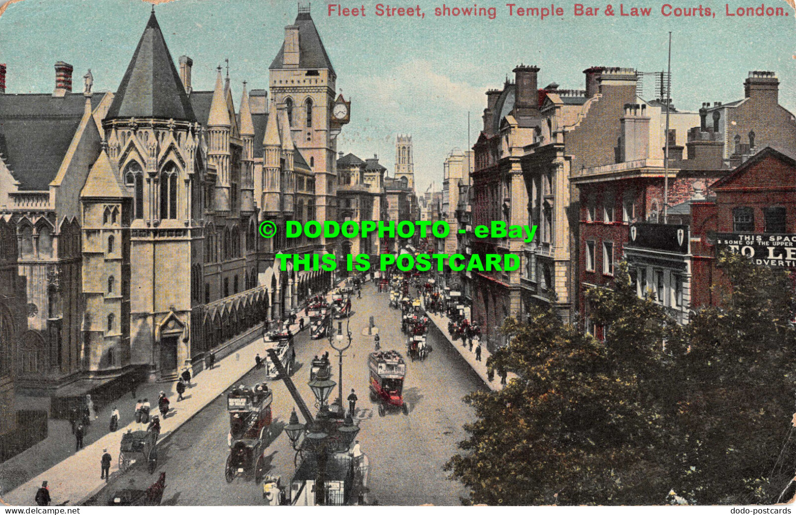 R534491 London. Fleet Street. Showing Temple Bar And Law Courts. W. H. S. And S. - Andere & Zonder Classificatie