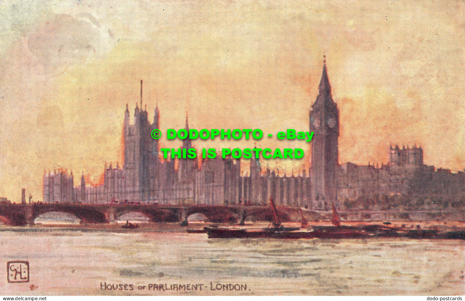 R534505 London. Houses Of Parliament. Davidson Bros. Marlborough View Series. No - Sonstige & Ohne Zuordnung