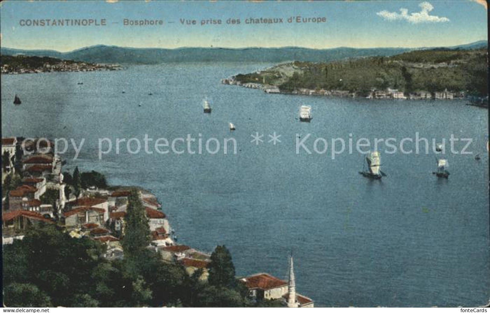 72193429 Constantinople Bosphore Vue Prise Des Chateaux D Europe Constantinople - Turquie