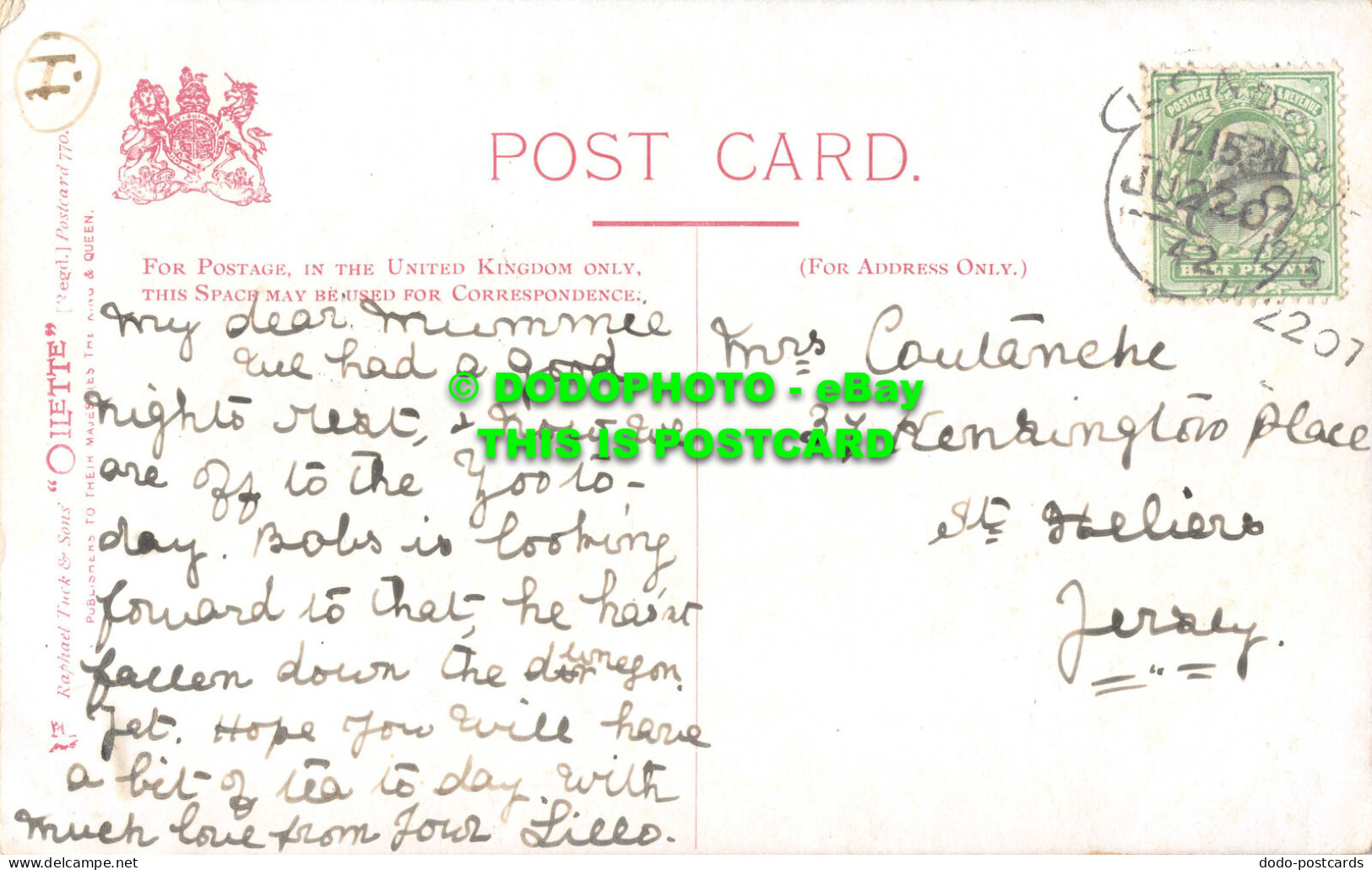 R534781 London. The Horse Guards. Tuck. Oilette. 770. 1942 - Otros & Sin Clasificación