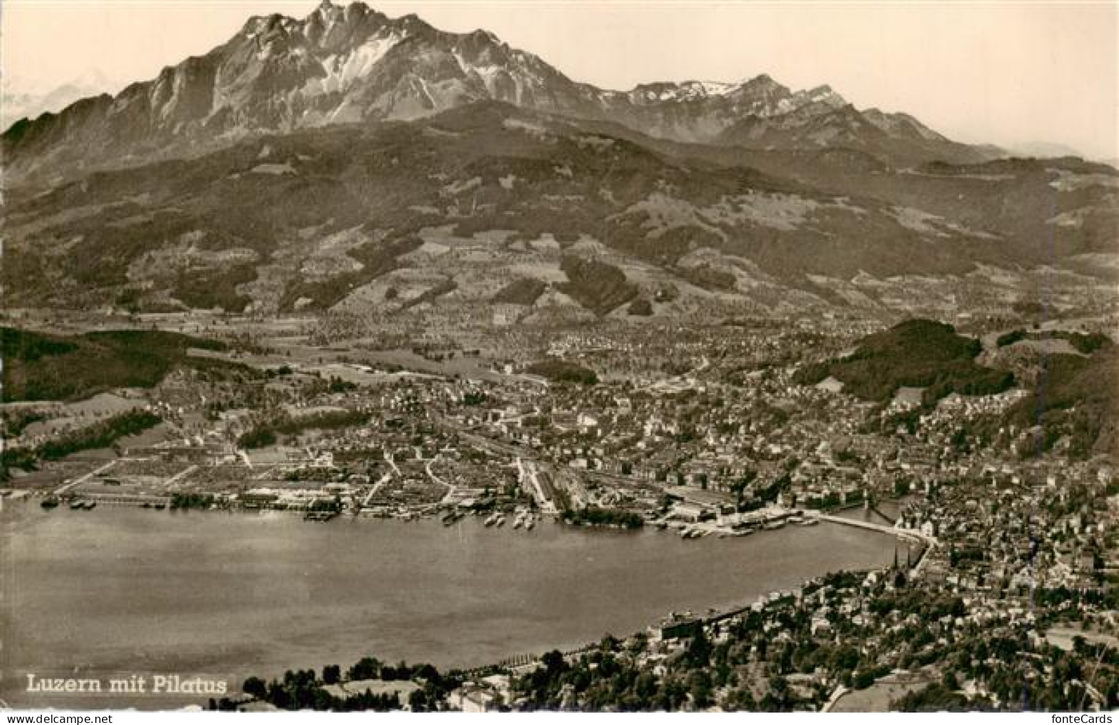 13949101 Luzern__LU Panorama Vierwaldstaettersee Blick Gegen Pilatus - Sonstige & Ohne Zuordnung