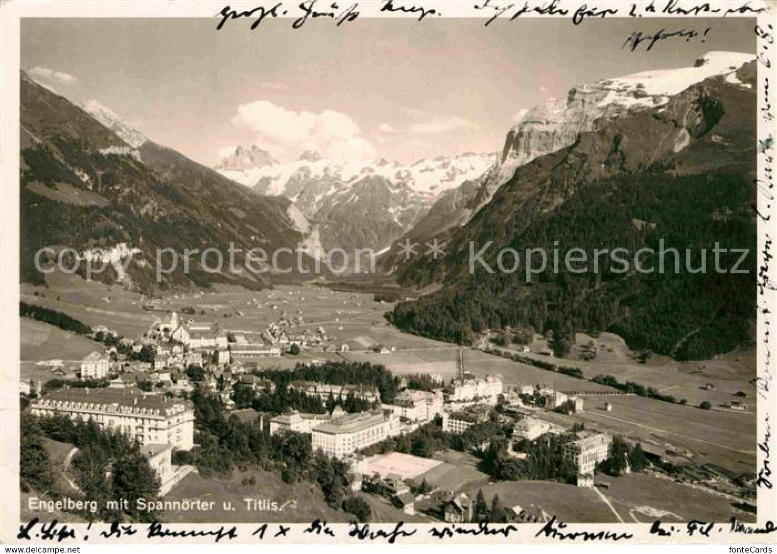 12767493 Engelberg OW Fliegeraufnahme Mit Spannoerter Und Titlis Engelberg - Other & Unclassified