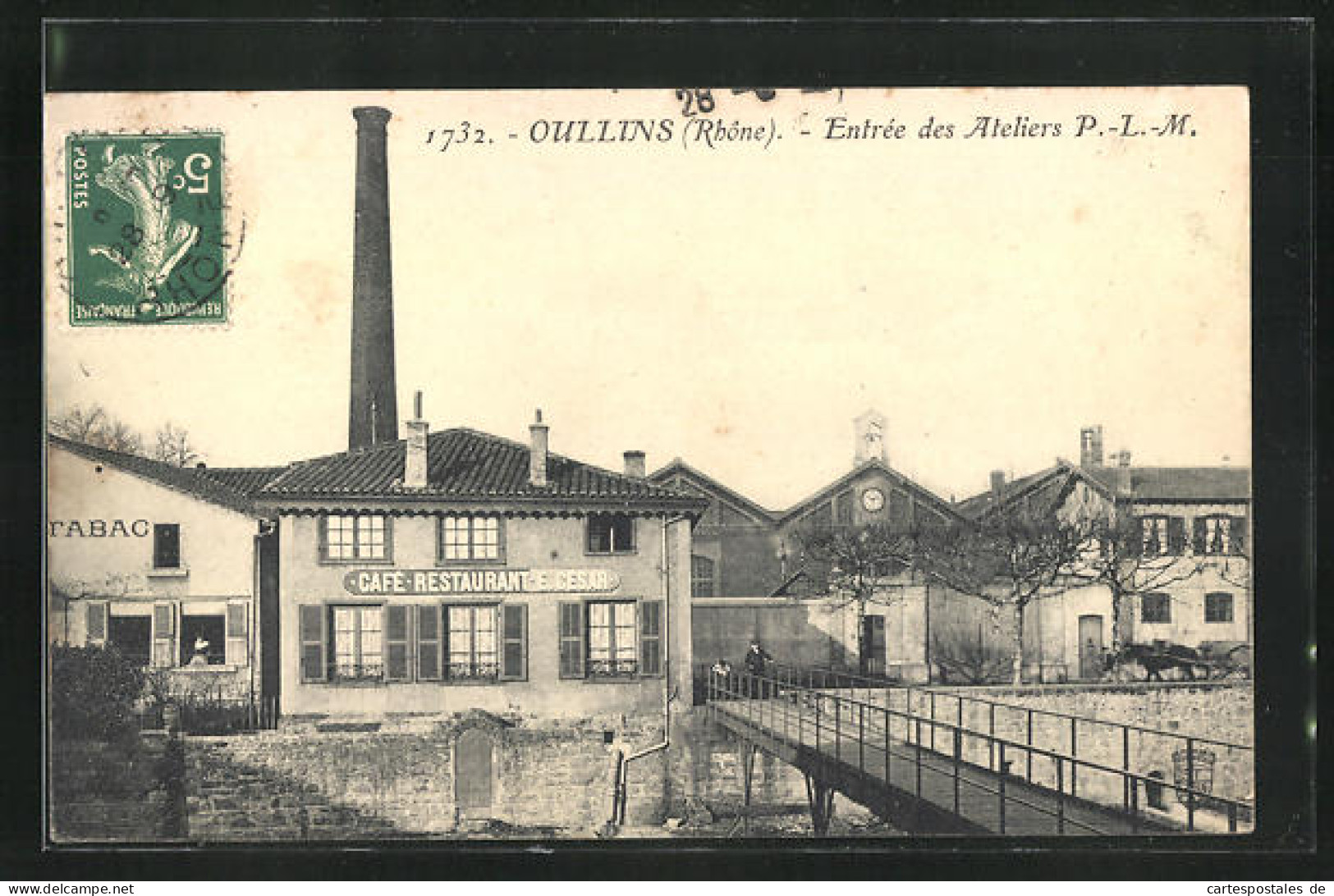 CPA Oullins, Entrée Des Ateliers P.-L.-M.  - Oullins