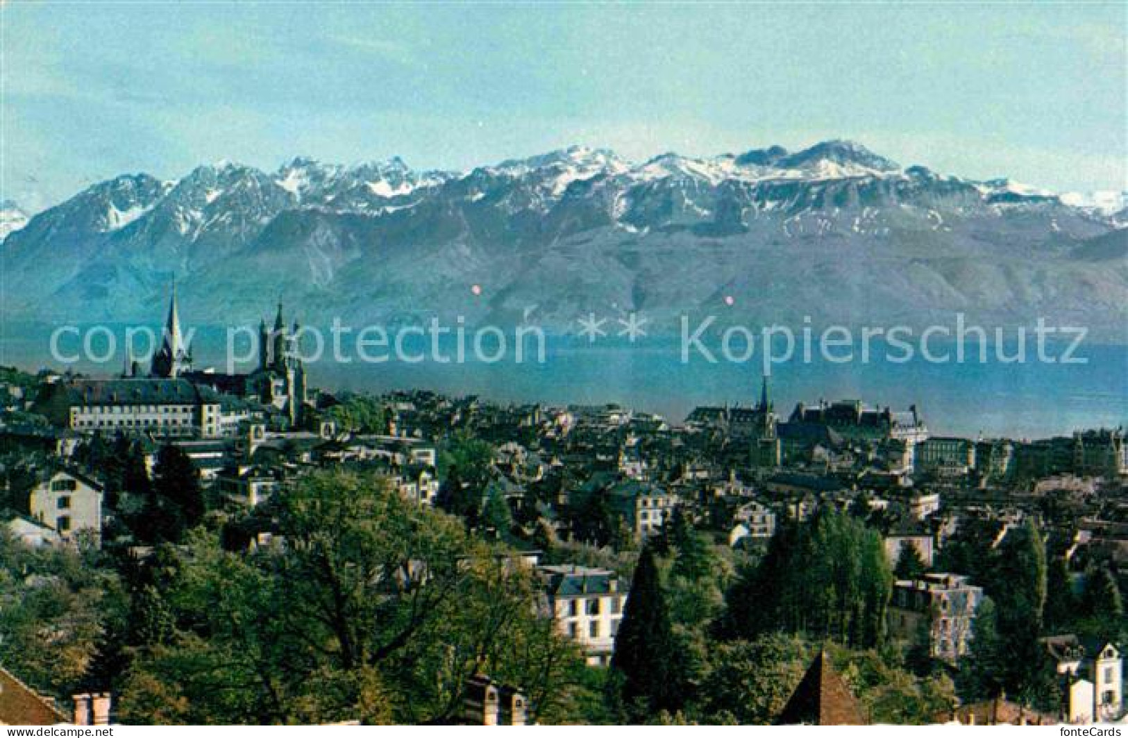 12763443 Lausanne VD Vue Generale Et Les Alpes De Savoie Lausanne - Other & Unclassified