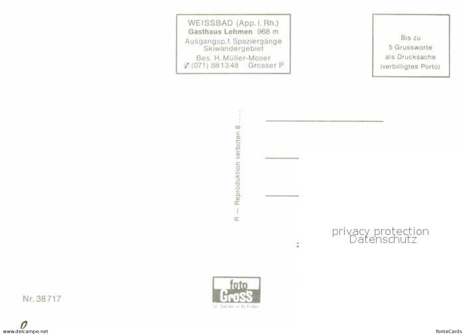 12757802 Weissbad Gasthaus Lehmen Weissbad - Sonstige & Ohne Zuordnung