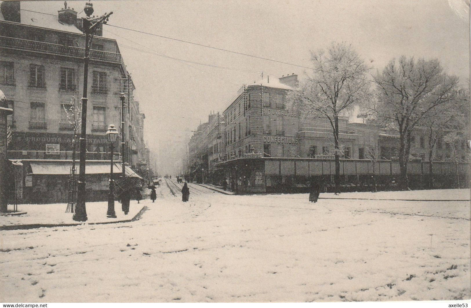 Versailles 78 (10258) Vue De L'Avenue Saint-Cloud Et Rue Saint-Pierre, Sous La Neige, Rare - Versailles