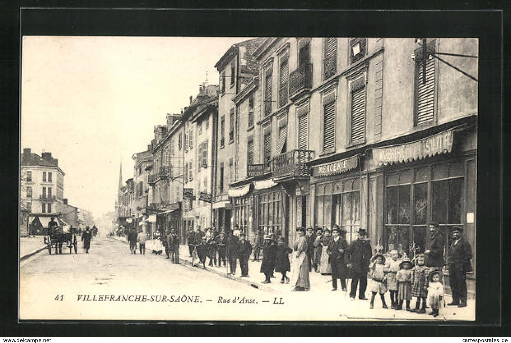 CPA Villefranche-sur-Saone, Rue D`Anse  - Villefranche-sur-Saone