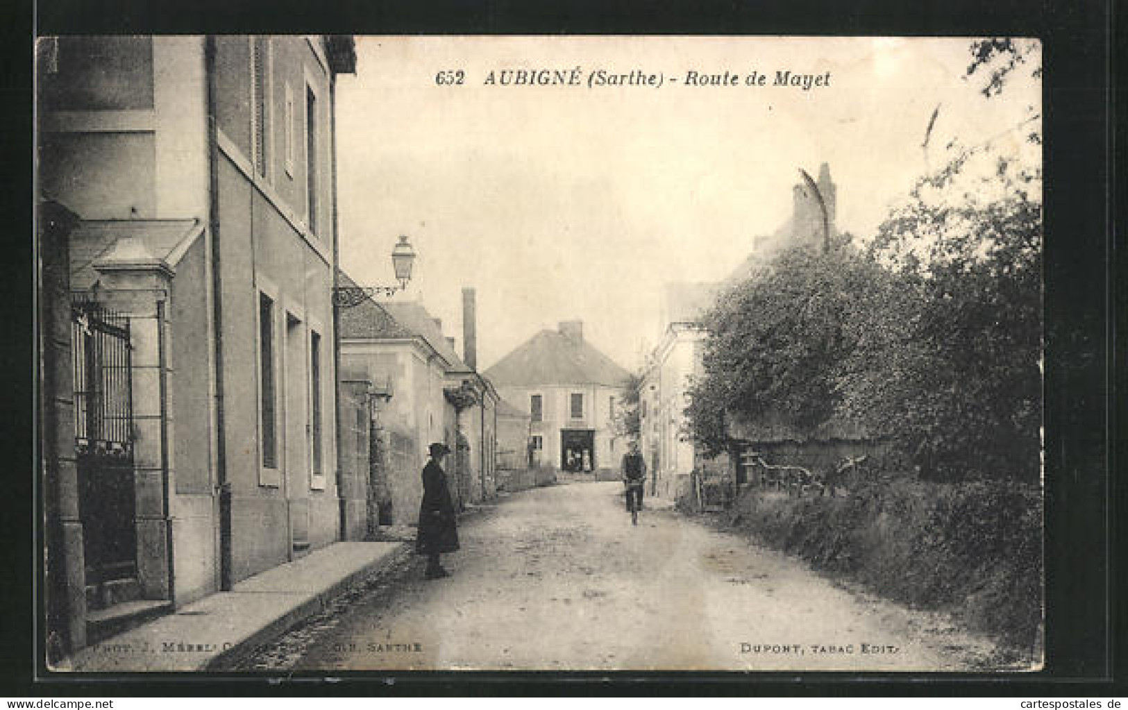 CPA Aubigné, Route De Mayet  - Mayet