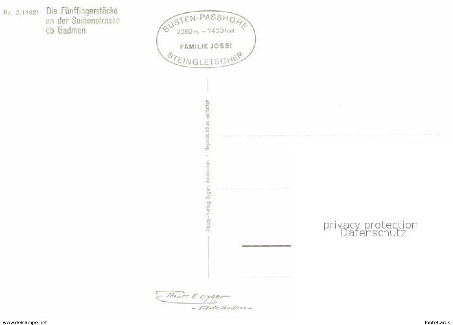 12752813 Gadmen Fuenffingerstoecke Sustenstrasse Gadmen - Autres & Non Classés