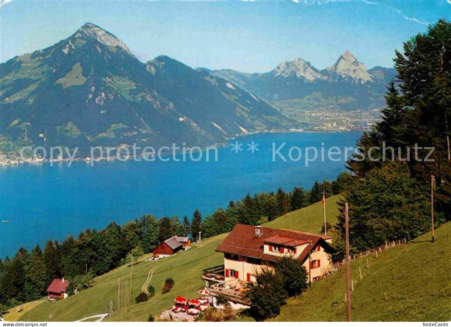 12751742 Emmetten Berghaus Haerggis Vierwaldstaettersee Alpenpanorama Emmetten - Altri & Non Classificati