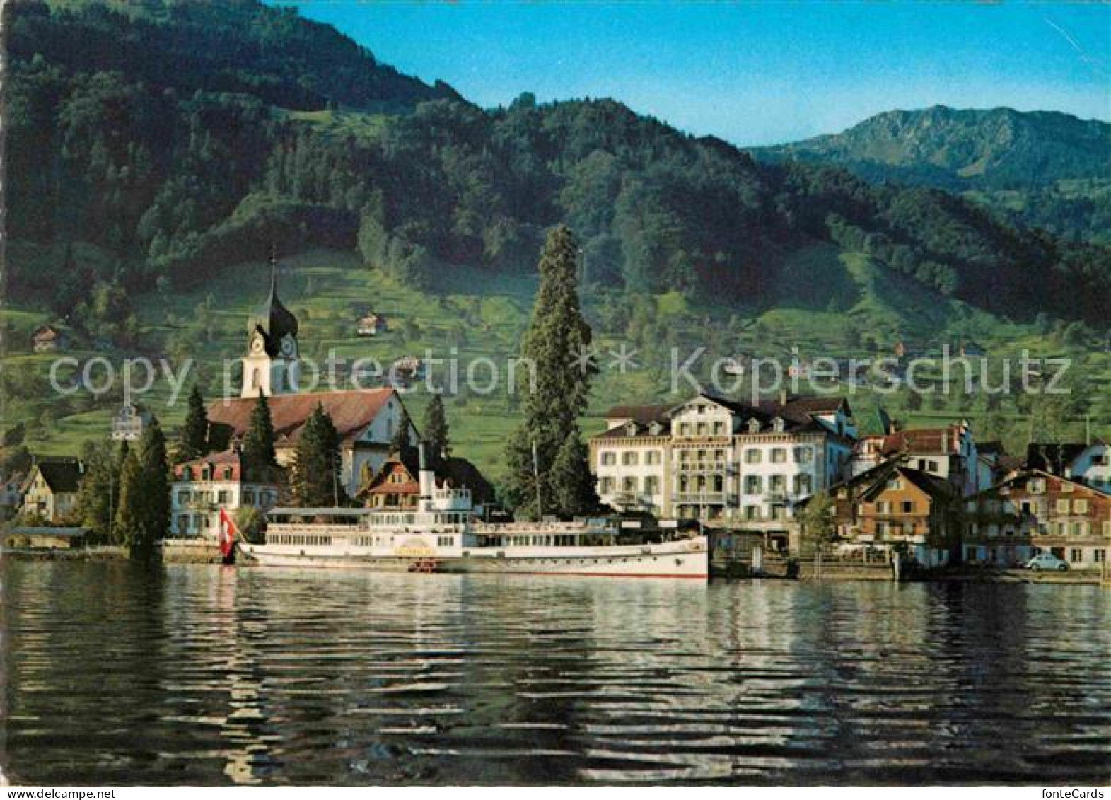 12751322 Beckenried Hotel Sonne Partie Am Vierwaldstaettersee Beckenried - Andere & Zonder Classificatie