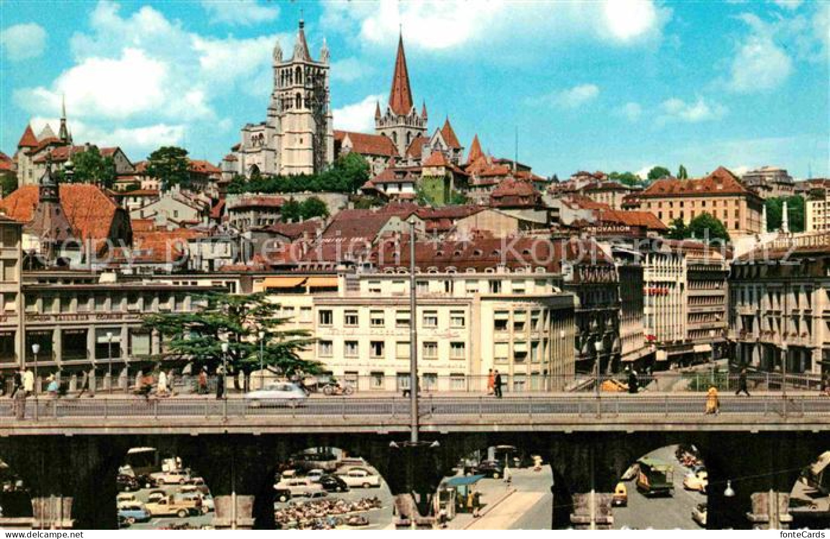 12749674 Lausanne VD Grosse Bruecke Kathedrale Lausanne - Altri & Non Classificati