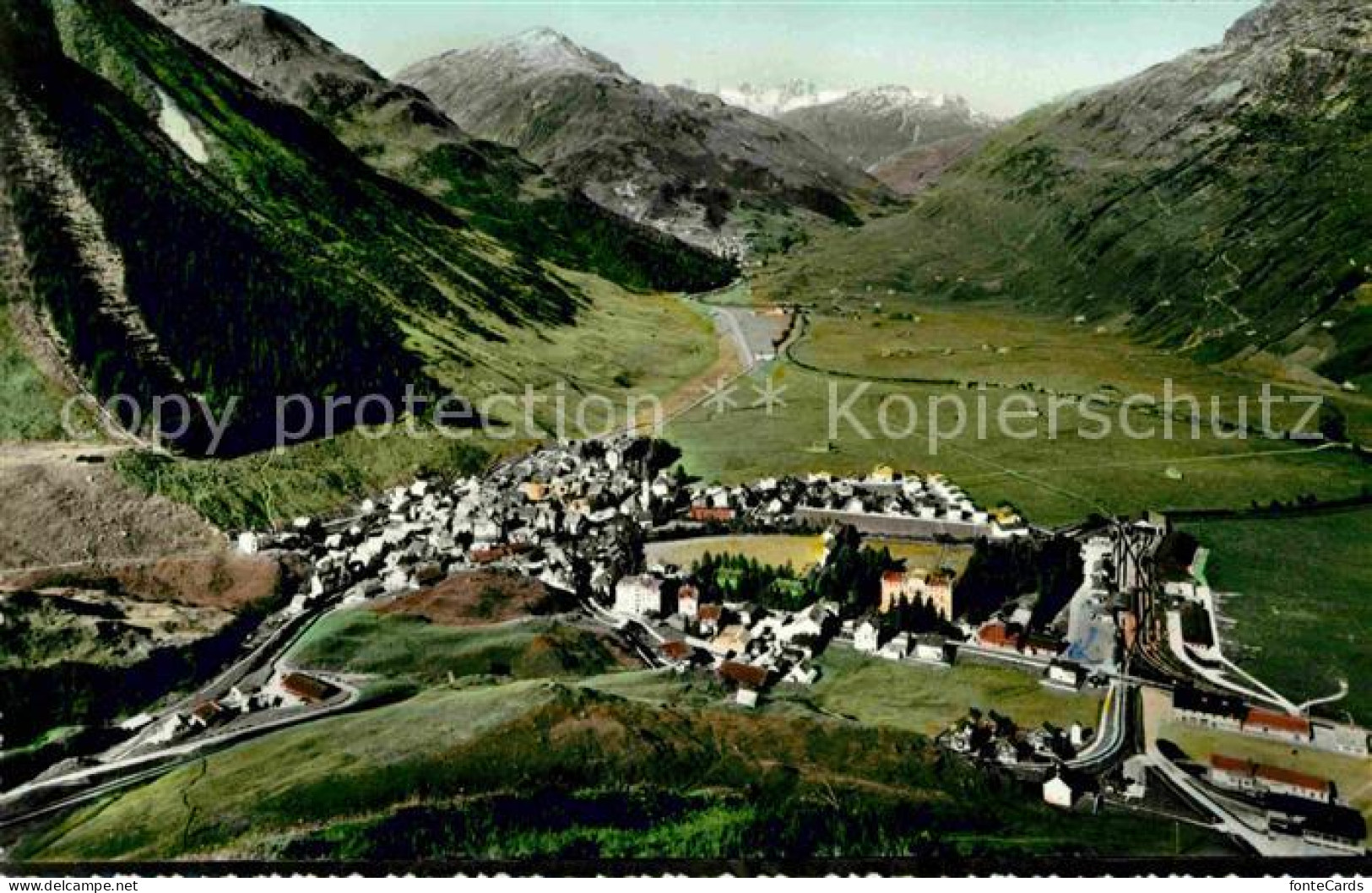 12744168 Andermatt Mit Furka Fliegeraufnahme Andermatt - Andere & Zonder Classificatie