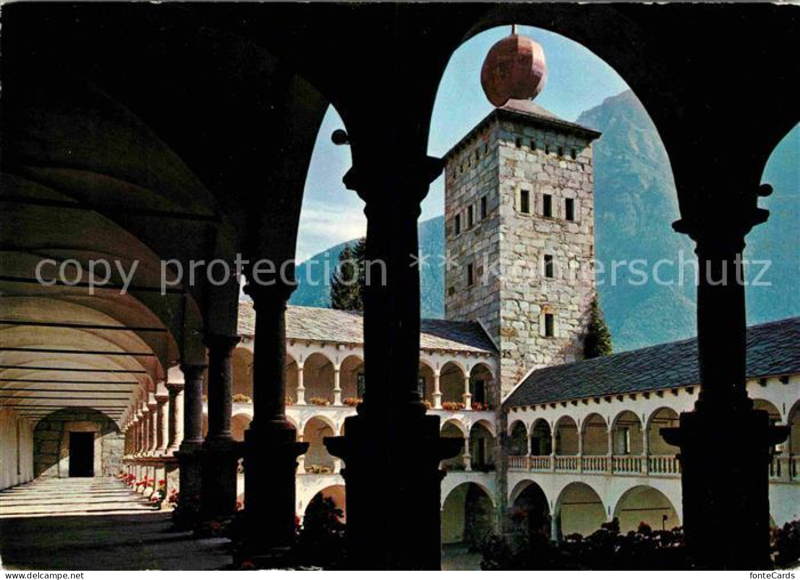 12743722 Brig Stockalperschloss Mit Hof Und Arkadenlauben Brig - Andere & Zonder Classificatie