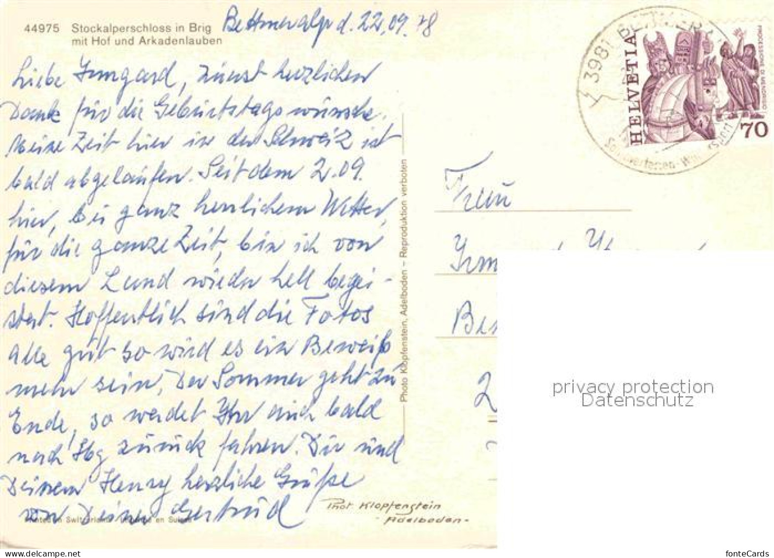 12743722 Brig Stockalperschloss Mit Hof Und Arkadenlauben Brig - Other & Unclassified