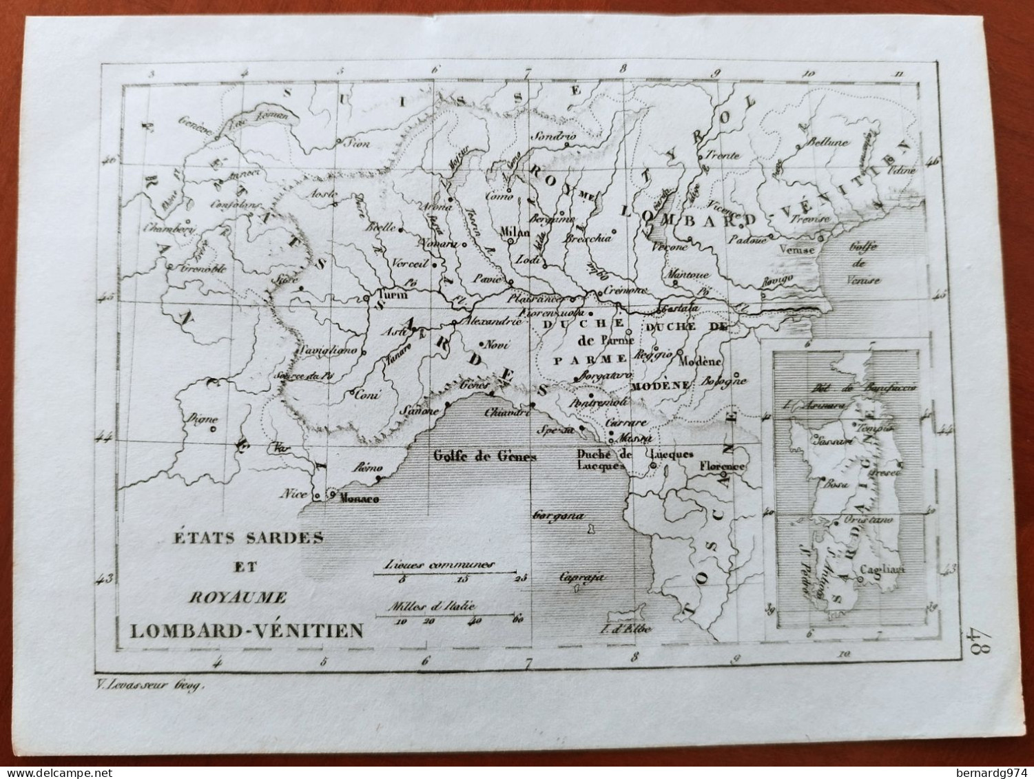 Stati Sardi Sardegna: Tre Antiche Mappe Del XIX Secolo - Cartes Géographiques