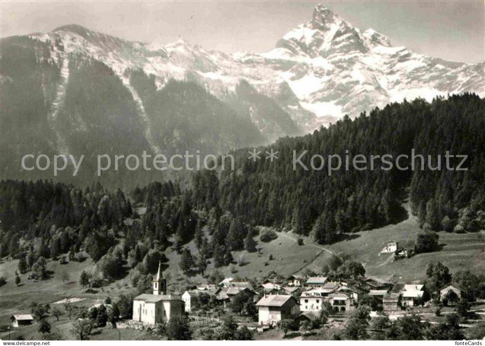 12741158 Verossaz Ortsansicht Mit Alpenpanorama Verossaz - Other & Unclassified