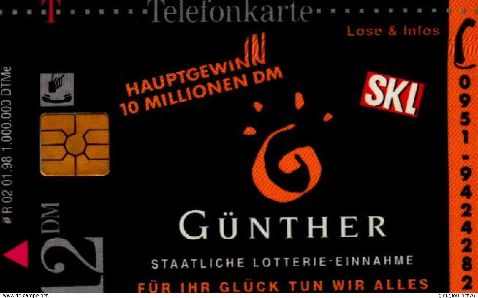 TELEFONKARTE 12 DM...GUNTHER - Other & Unclassified