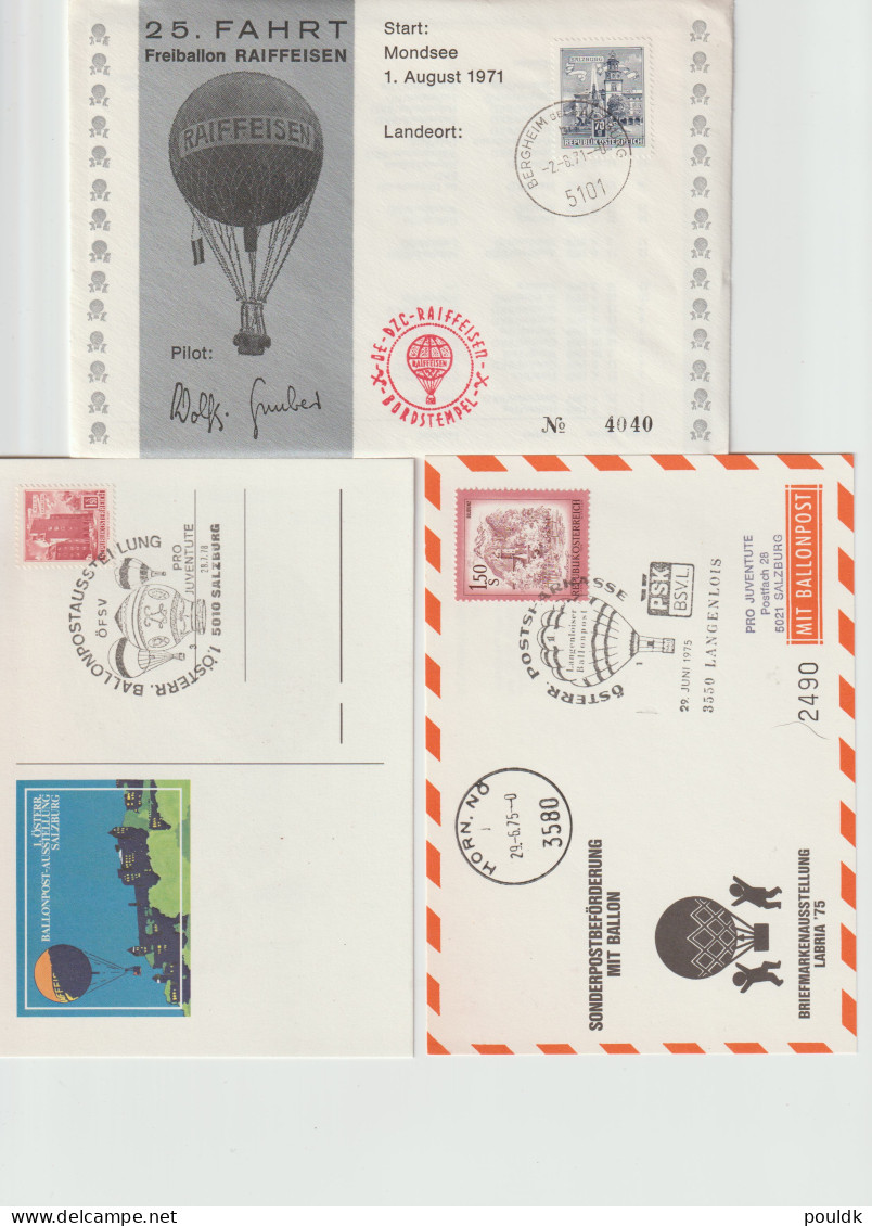 Ten Balloon Covers - Mostly European. Postal Weight 0,06 Kg. Please Read Sales Conditions Under Image Of Lot  - Altri (Aria)