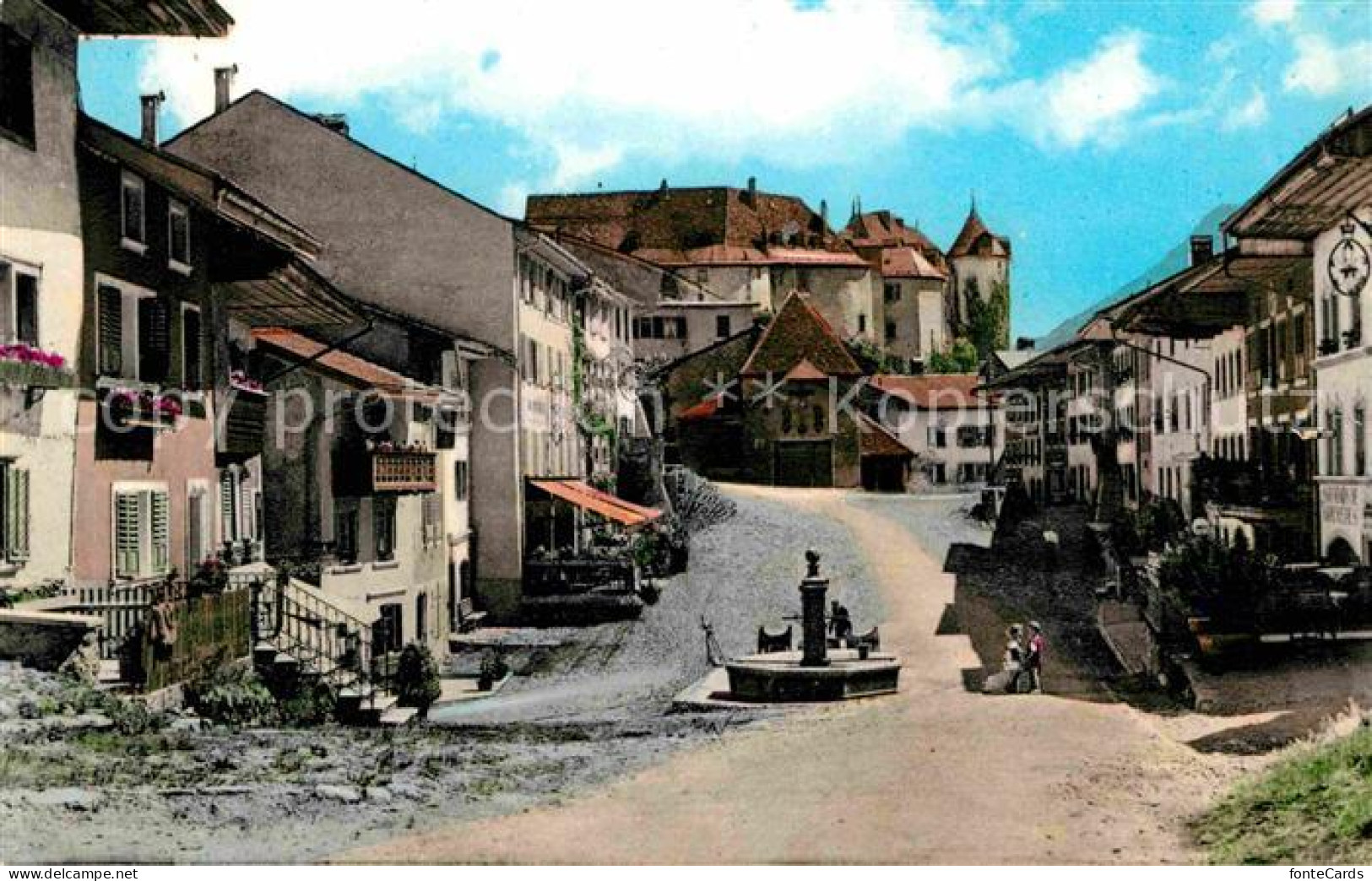 12739330 Gruyeres FR Marktplatz Brunnen  Gruyeres FR - Altri & Non Classificati