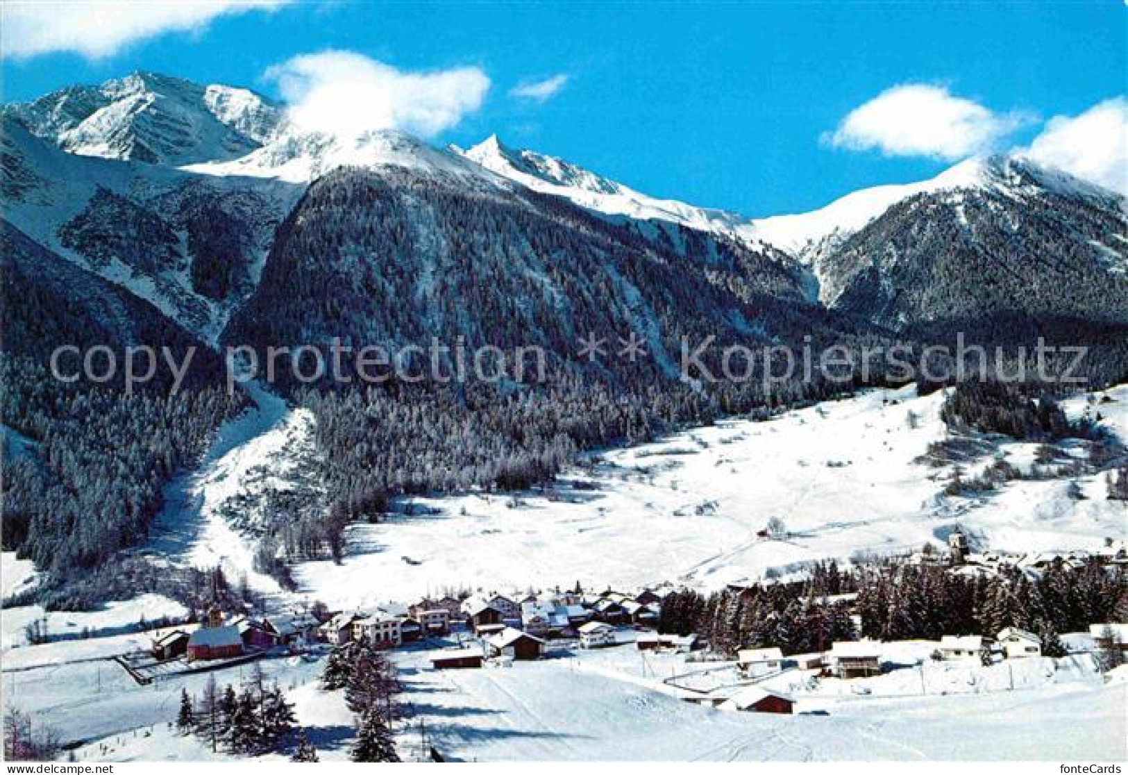 12737591 Berguen Bravuogn GR Gesamtansicht Mit Alpenpanorama Im Winter Berguen B - Sonstige & Ohne Zuordnung