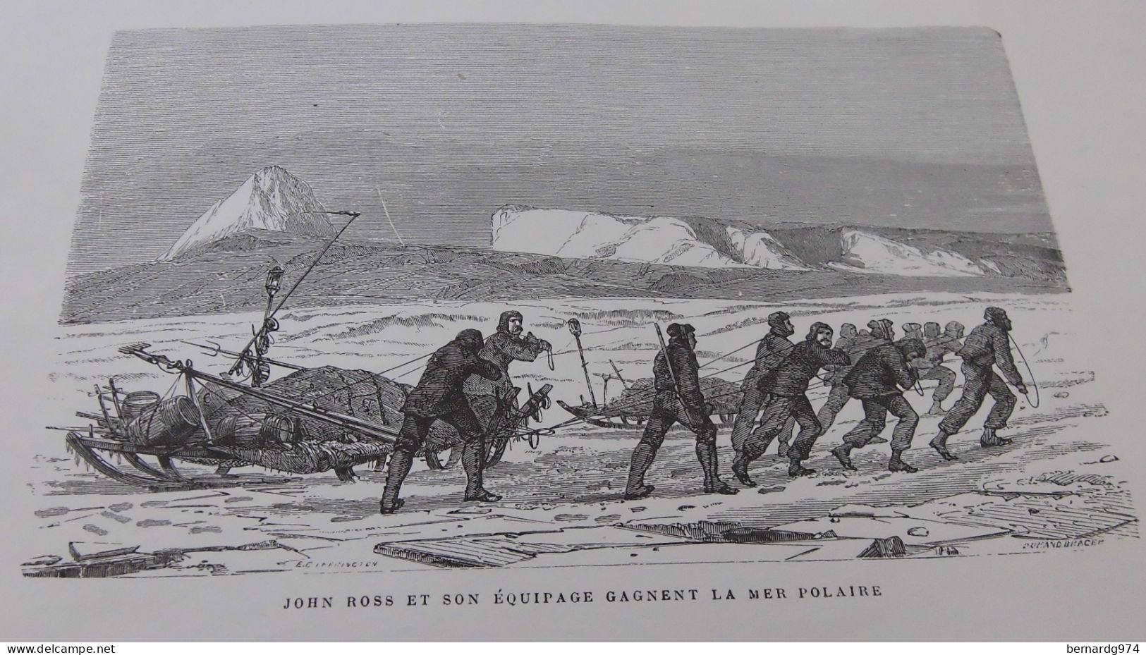 Arctique Arctic : one map Jenotte (1840)  and three antique prints Mangin (1865)