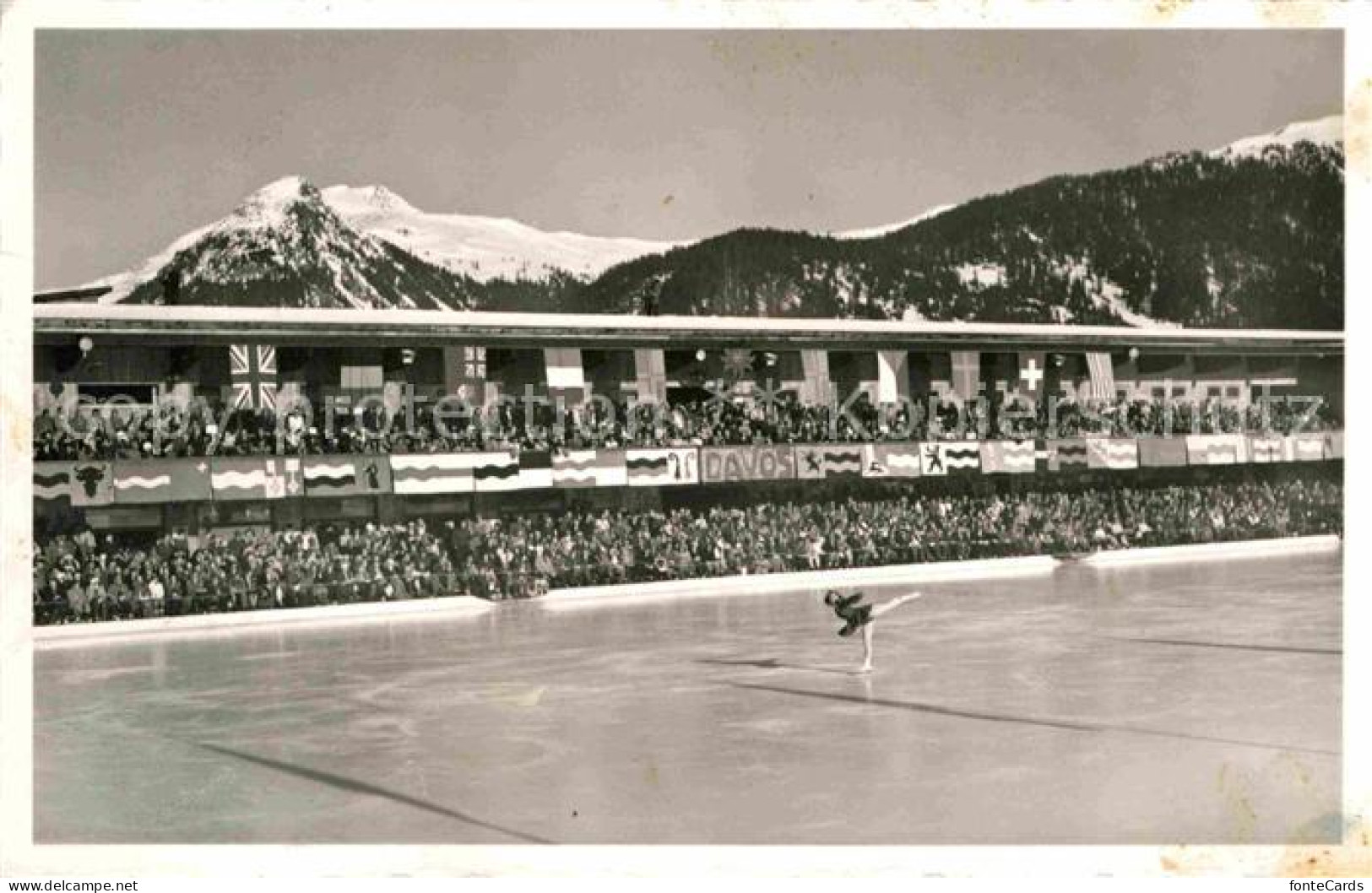 12736843 Davos GR Kustlauf Eisbahn Davos GR - Sonstige & Ohne Zuordnung