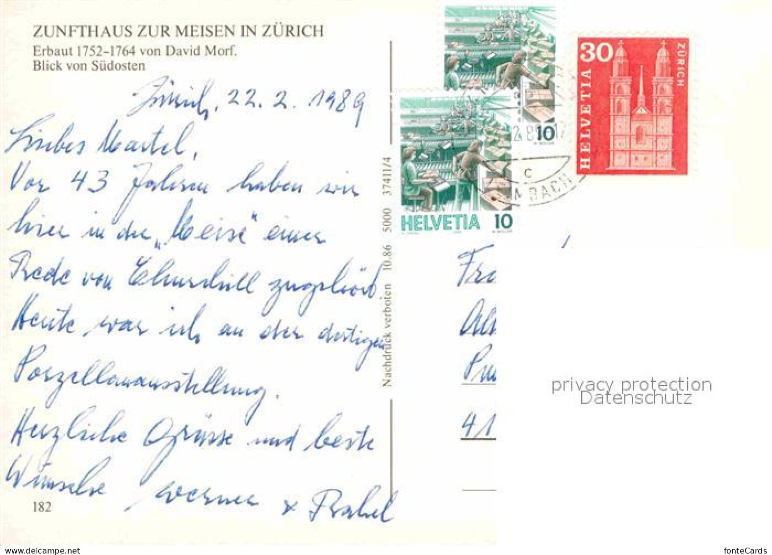 12736188 Zuerich ZH Zunfthaus Zur Meisen Zuerich - Other & Unclassified