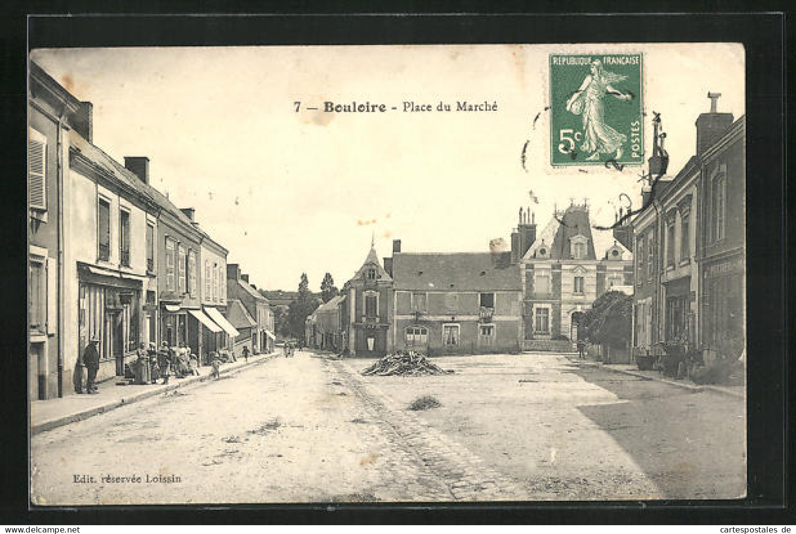 CPA Bouloire, Place Du Marché  - Bouloire