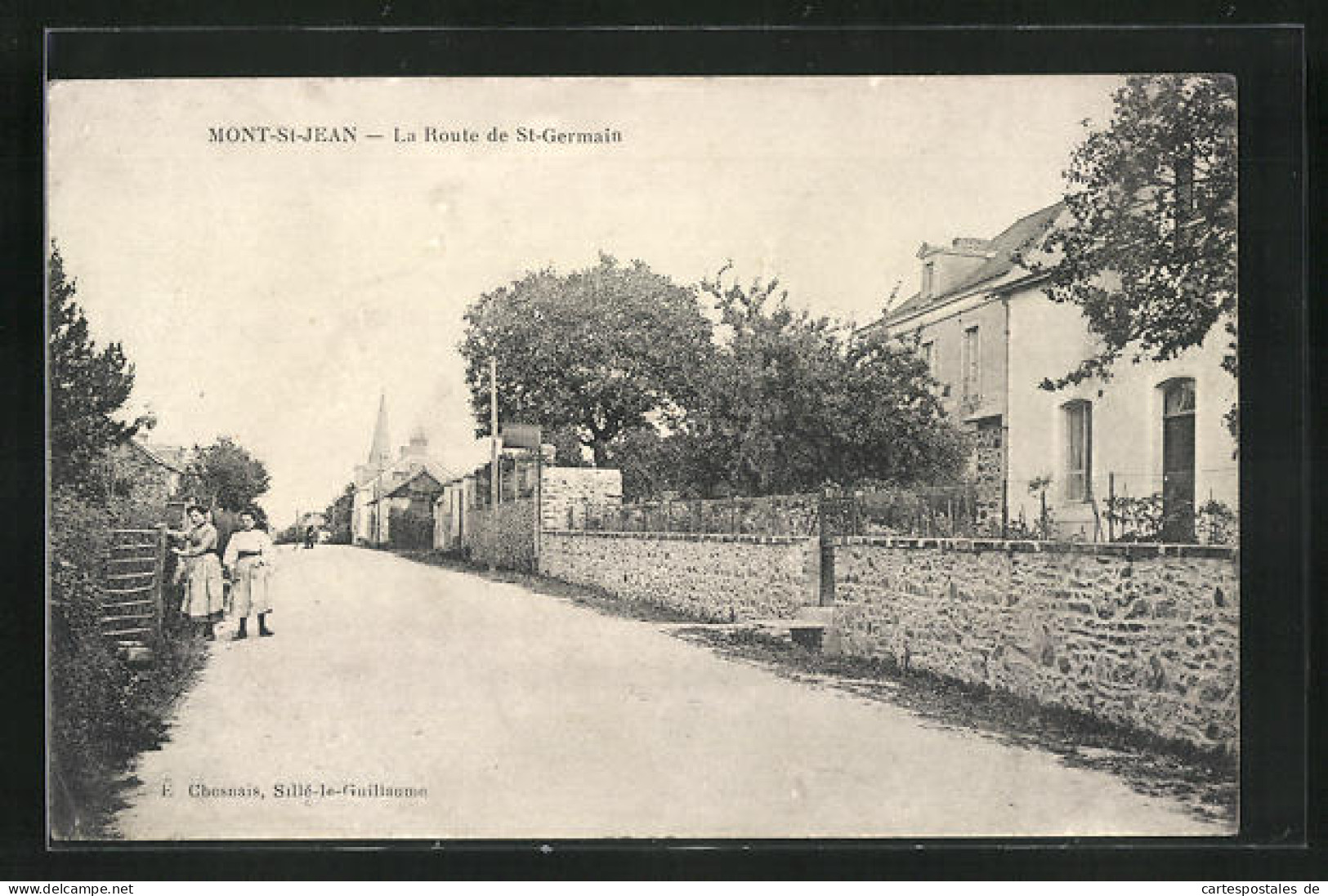 CPA Mont-St-Jean, La Route De St-Germain  - Otros & Sin Clasificación