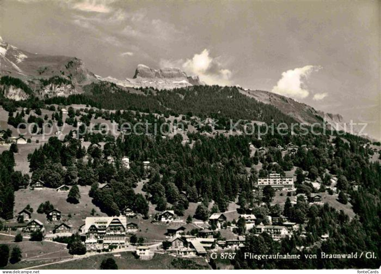 12735312 Braunwald GL Fliegeraufnahme Braunwald - Andere & Zonder Classificatie